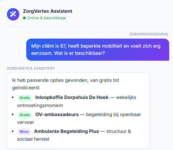 ZorgVertex: AI back-end natuurlijke taalverwerking